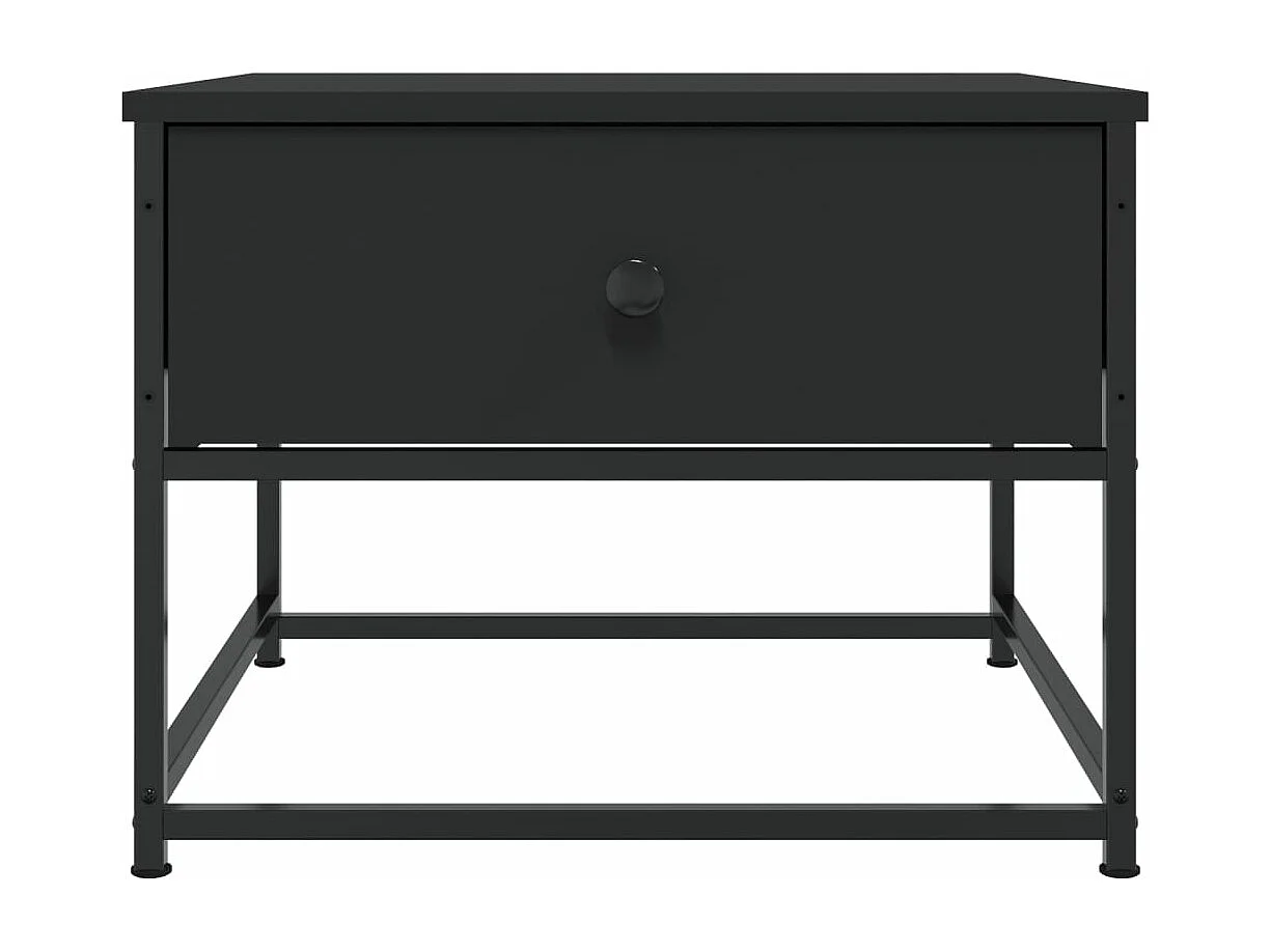 Table basse noir 51x51x40 bois d'ingénierie