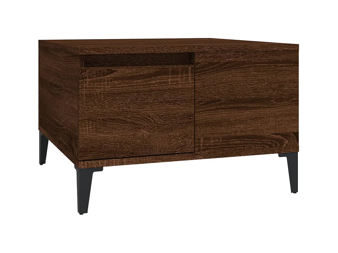 Table basse chêne marron 55x55x36,5 bois d'ingénierie