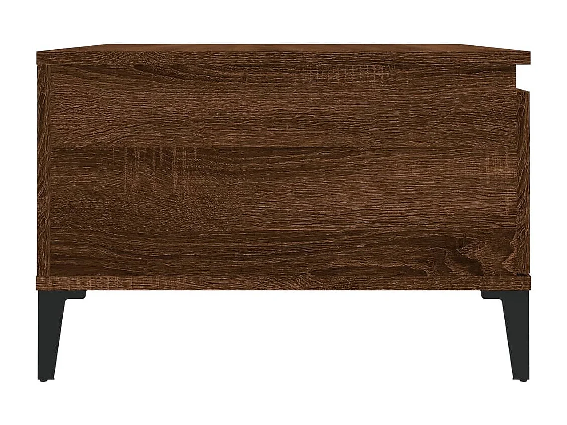 Table basse chêne marron 55x55x36,5 bois d'ingénierie