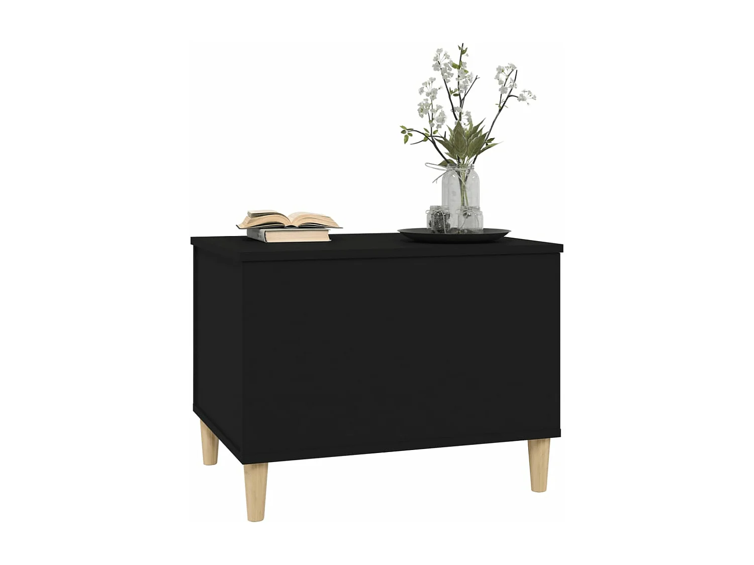 Table basse Noir 60x44,5x45 Bois d'ingénierie