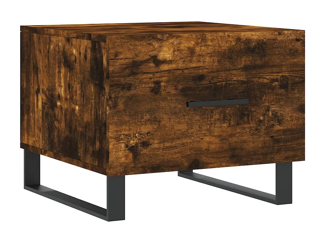 Tables basses 2 pcs chêne fumé 50x50x40 bois d'ingénierie