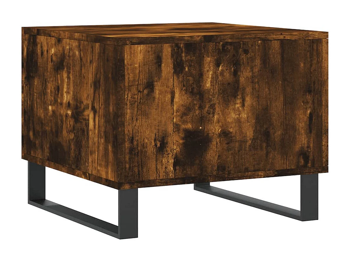 Tables basses 2 pcs chêne fumé 50x50x40 bois d'ingénierie