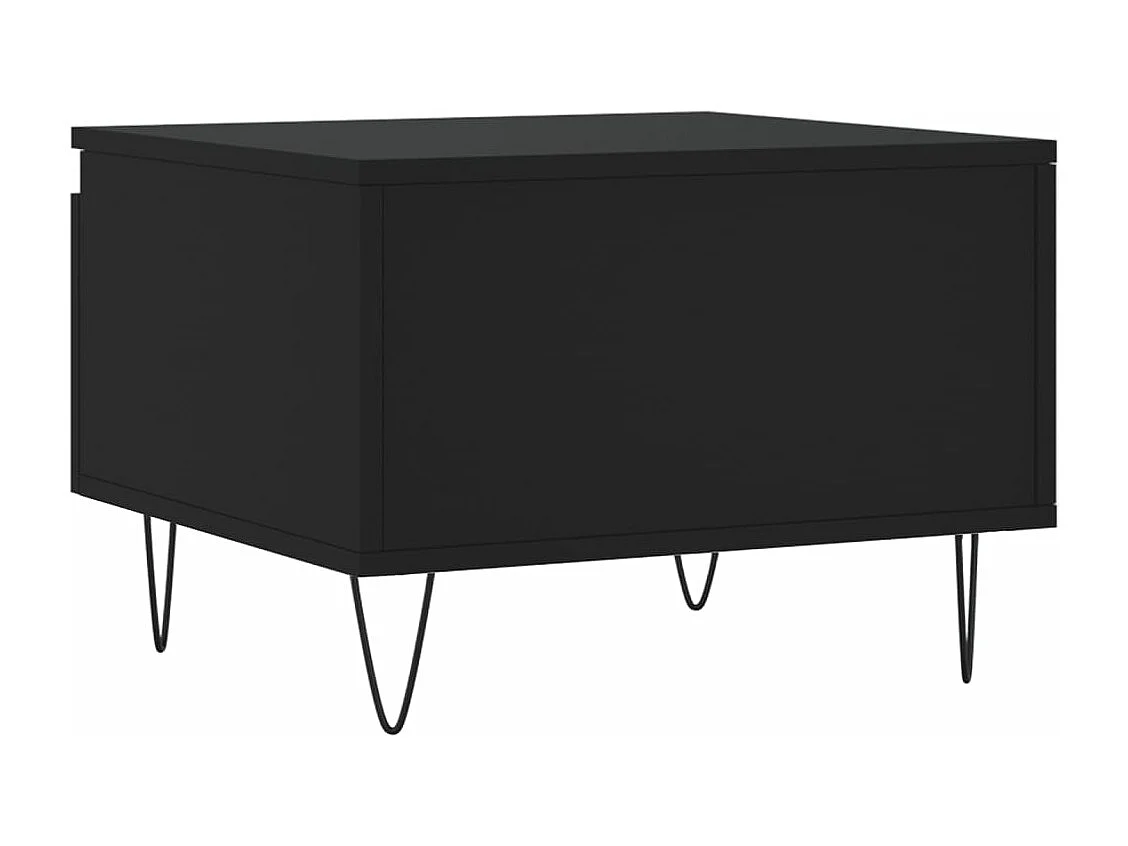 Tables basses 2 pcs noir 50x46x35 bois d'ingénierie