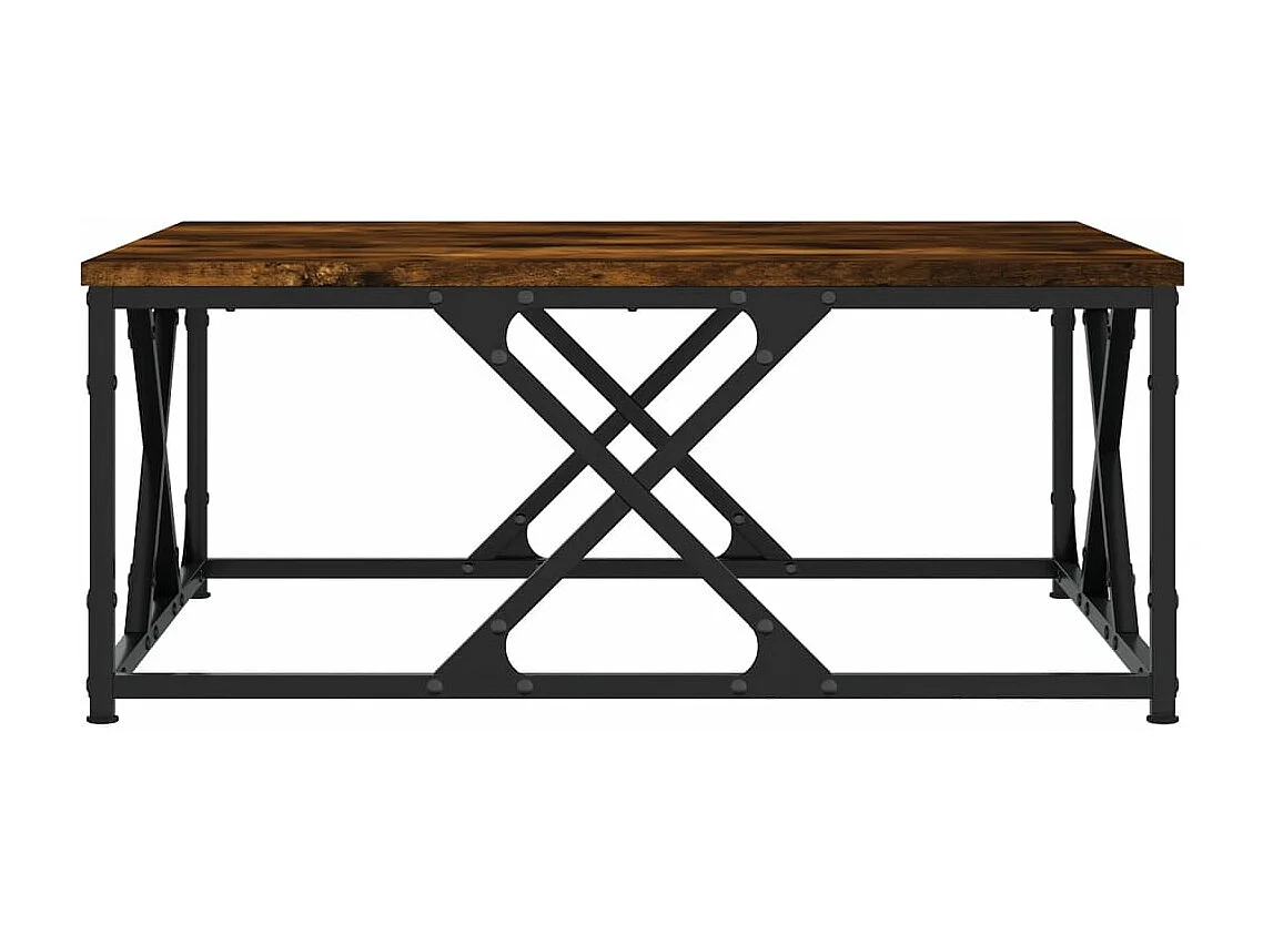 Table basse chêne fumé 70x70x30 bois d'ingénierie