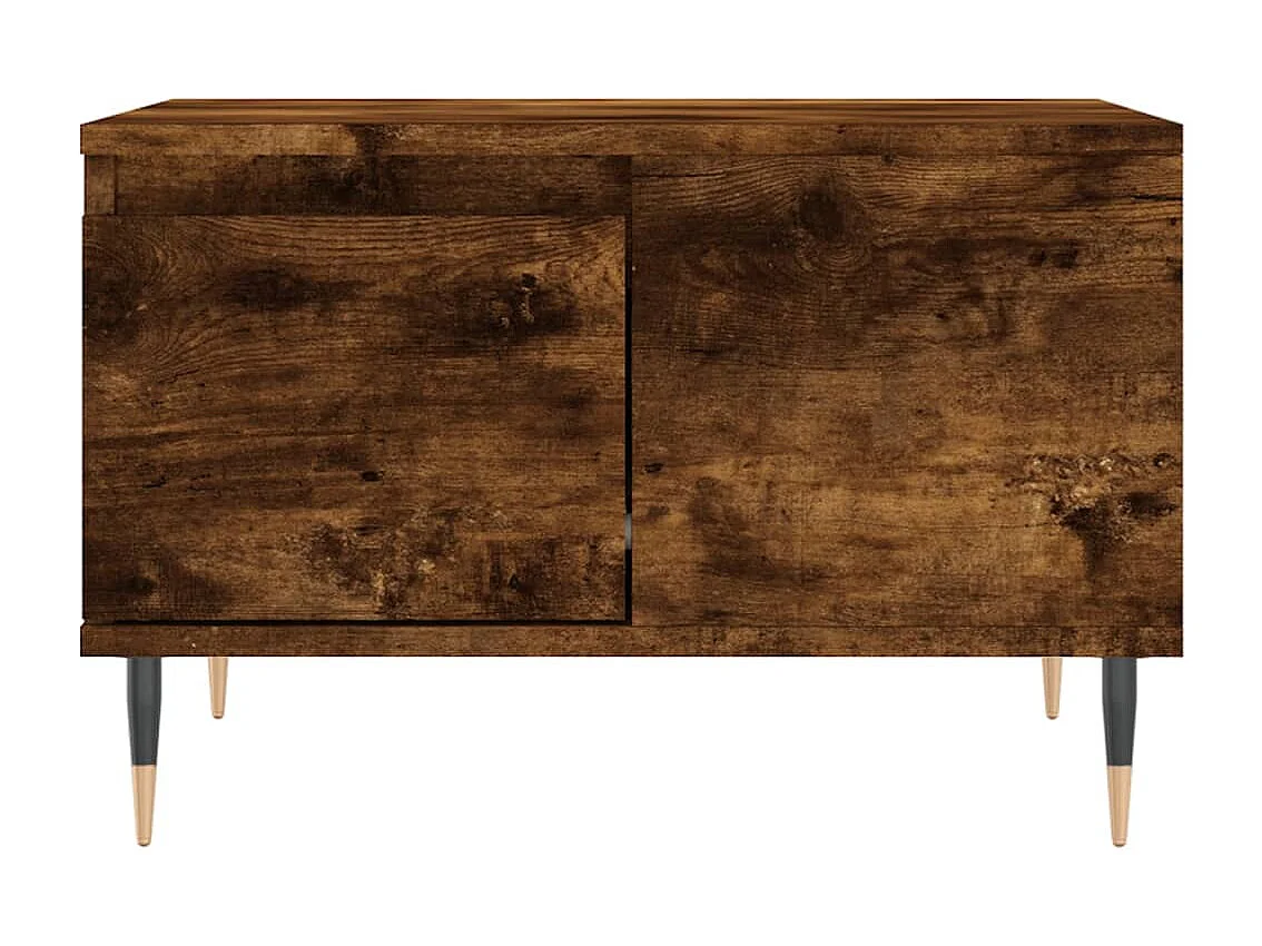 Table basse chêne fumé 55x55x36,5 bois d'ingénierie