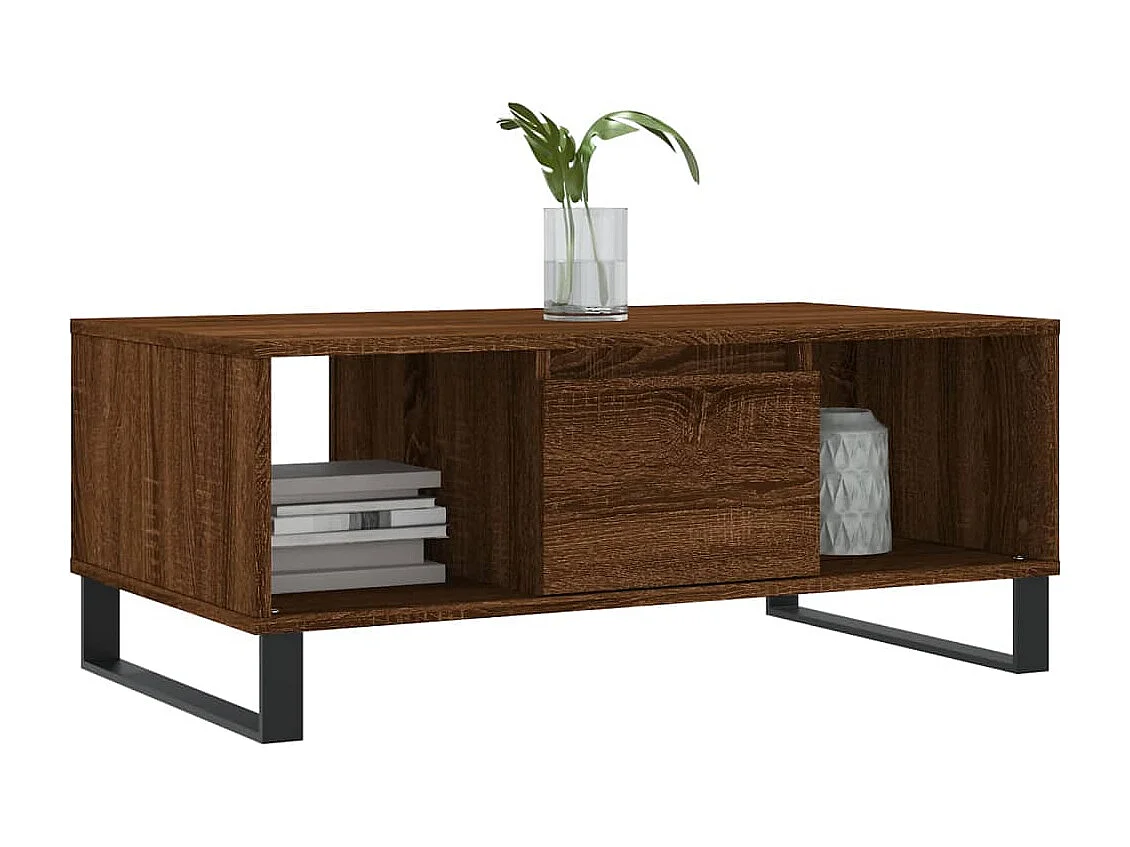 Table basse Chêne marron 90x50x36,5 Bois d'ingénierie