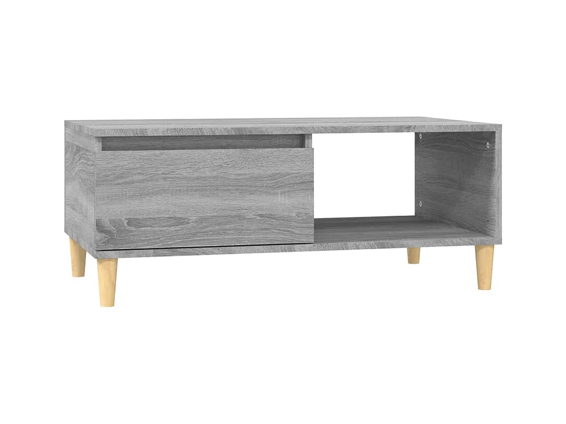 Table basse Sonoma gris 90x50x36,5 Bois d'ingénierie
