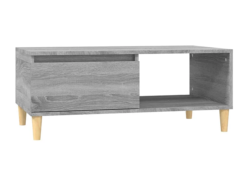 Table basse Sonoma gris 90x50x36,5 Bois d'ingénierie
