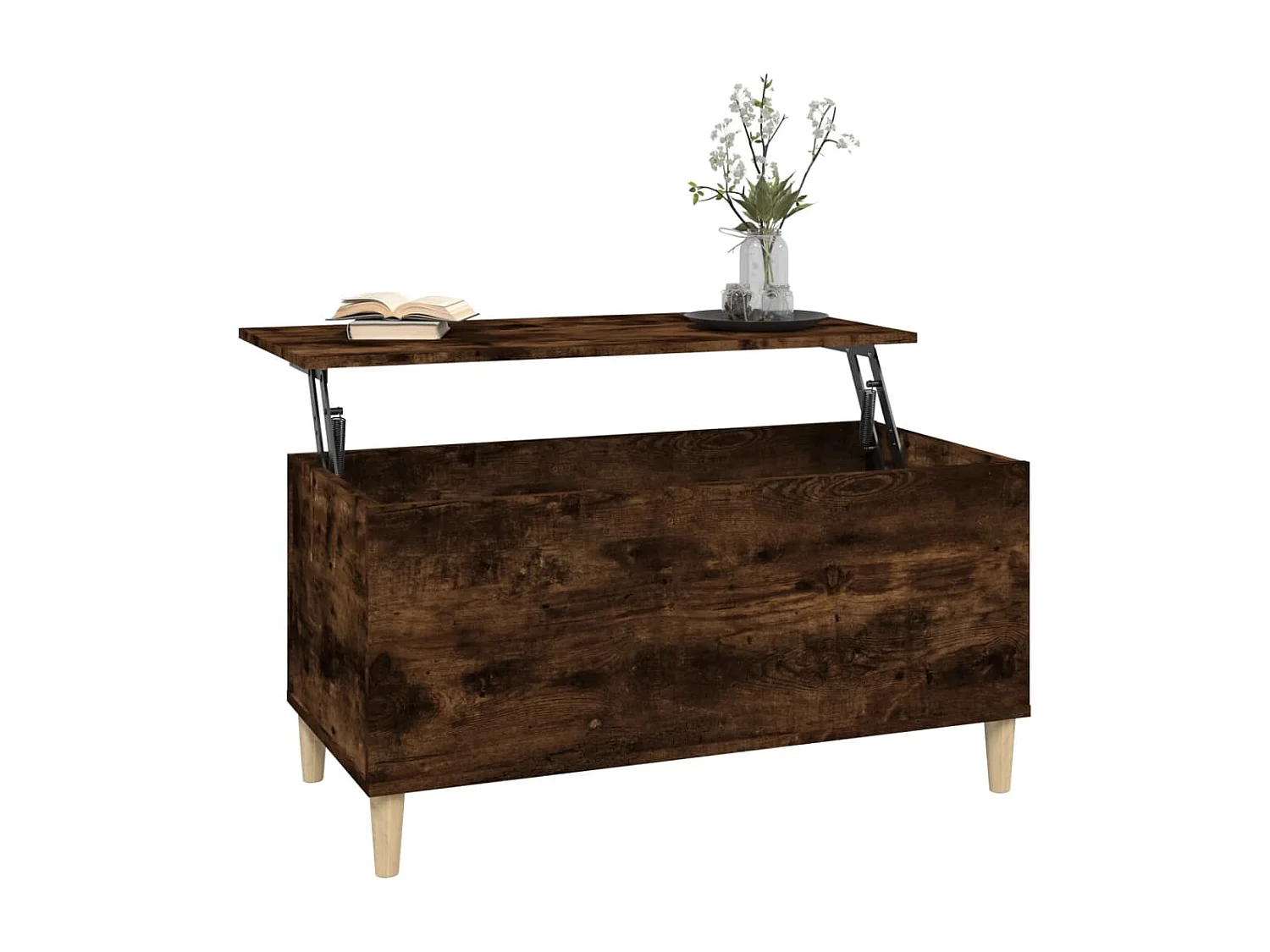 Table basse Chêne fumé 90x44,5x45 Bois d'ingénierie