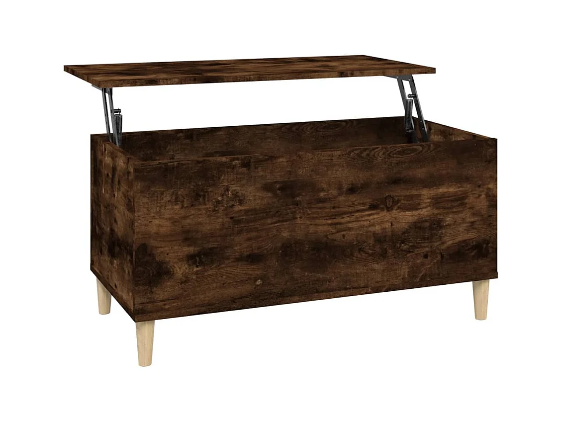 Table basse Chêne fumé 90x44,5x45 Bois d'ingénierie
