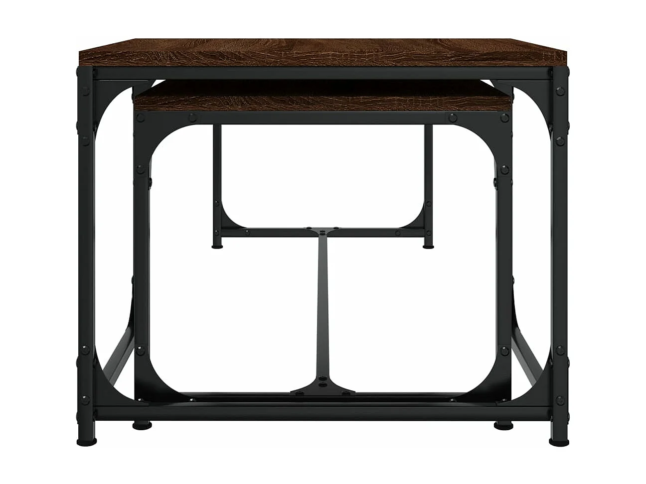 Tables basses 2 pcs Chêne marron Bois d'ingénierie