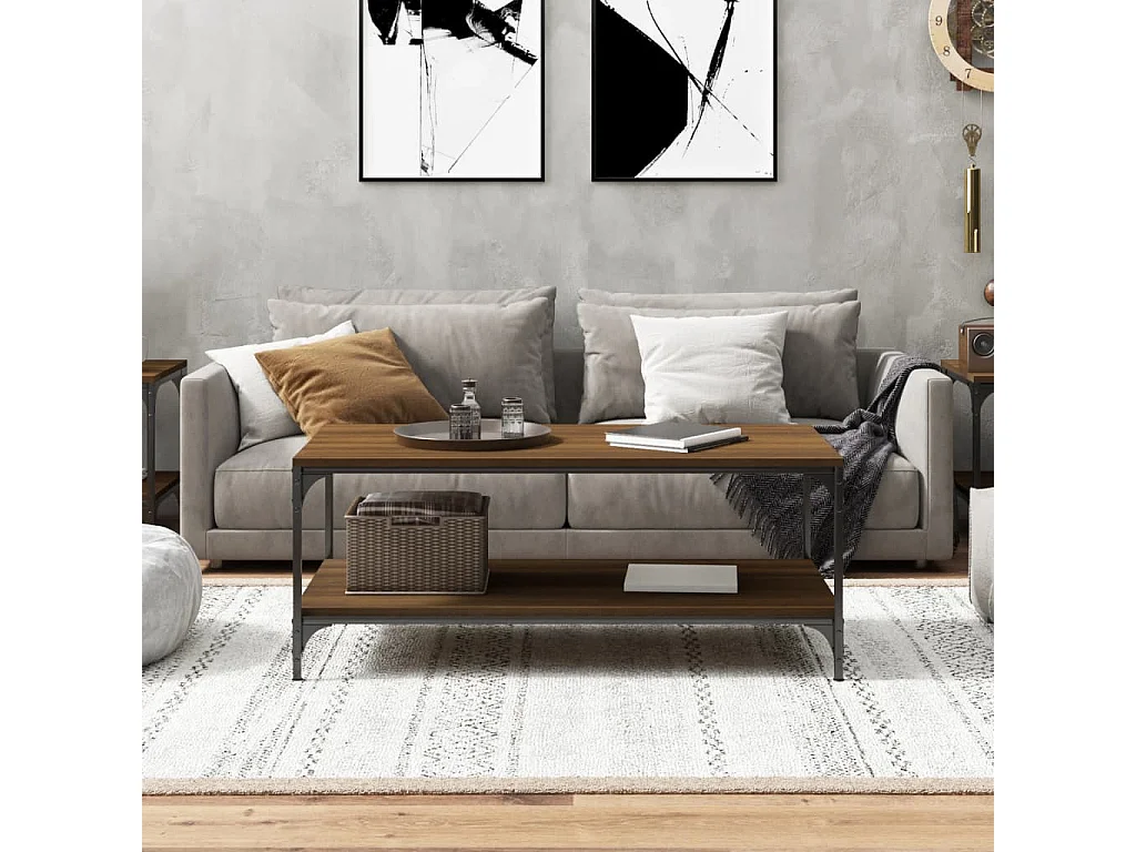 Table basse Chêne marron 80x50x40 Bois d'ingénierie