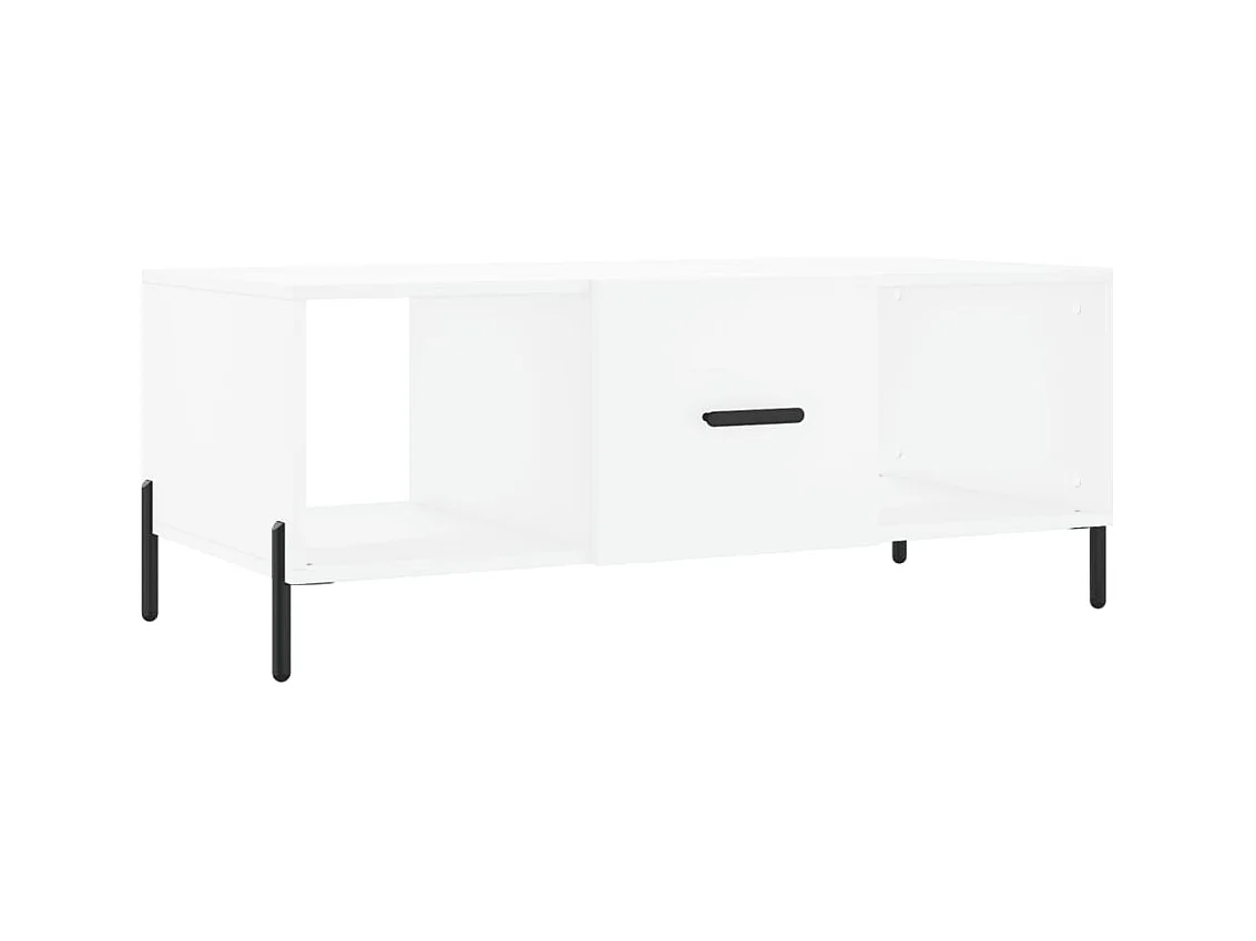 Table basse blanc 102x50x40 bois d'ingénierie