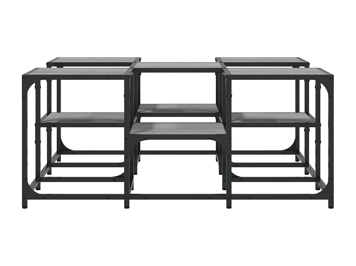 Table basse sonoma gris 91x91x40 bois d'ingénierie