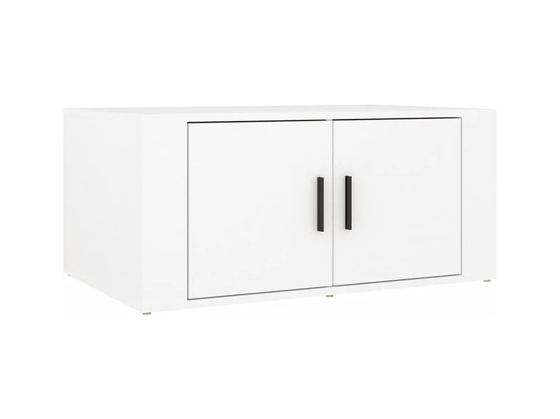 Table basse Blanc 80x50x36 Bois d'ingénierie