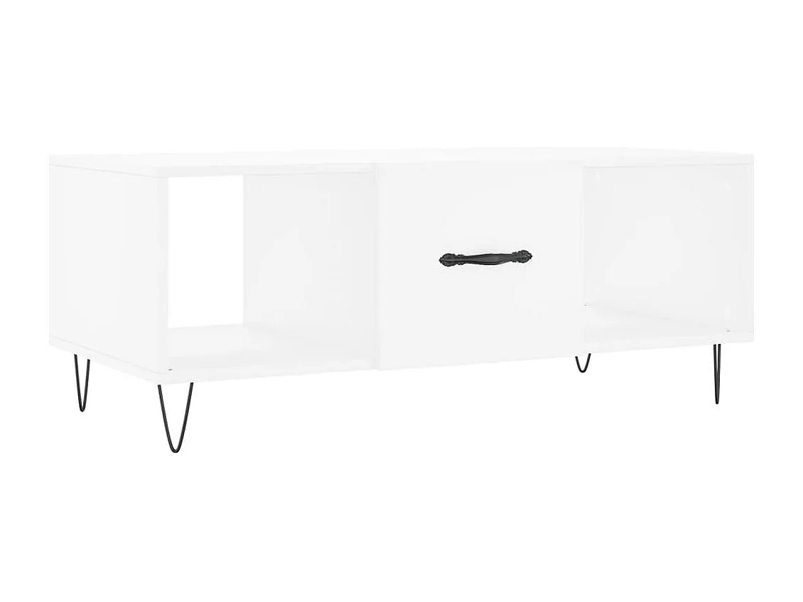 Table basse blanc 102x50x40 bois d'ingénierie