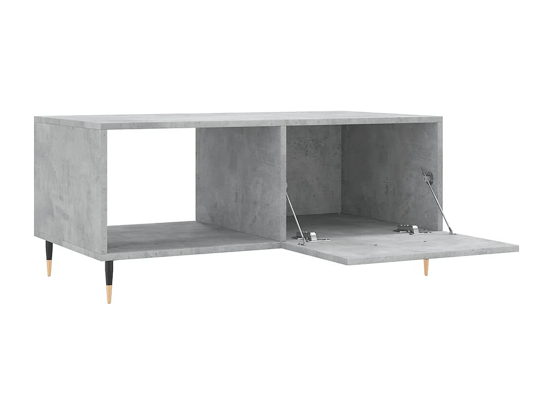Table basse gris béton 90x50x40 bois d'ingénierie