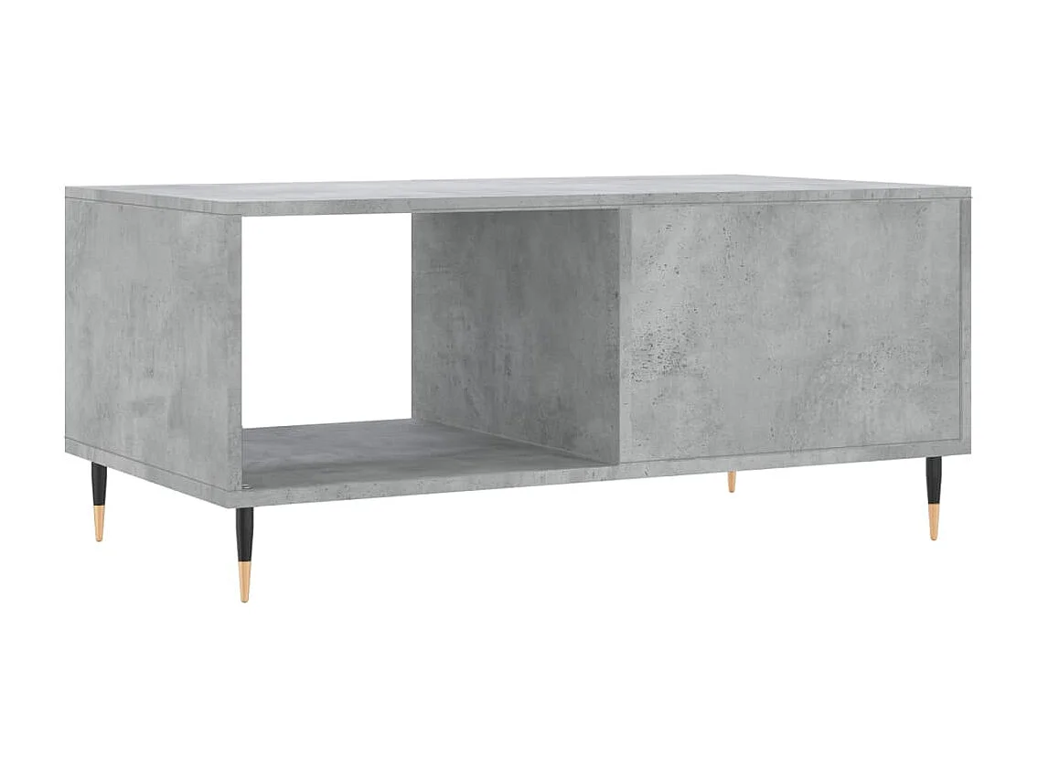 Table basse gris béton 90x50x40 bois d'ingénierie
