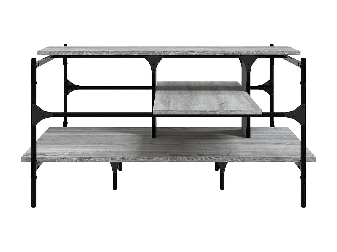 Table basse sonoma gris 100x100x48,5 bois d'ingénierie