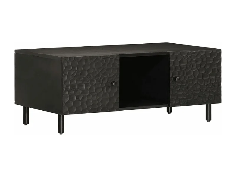 Table basse noir 100x54x40 bois massif de manguier
