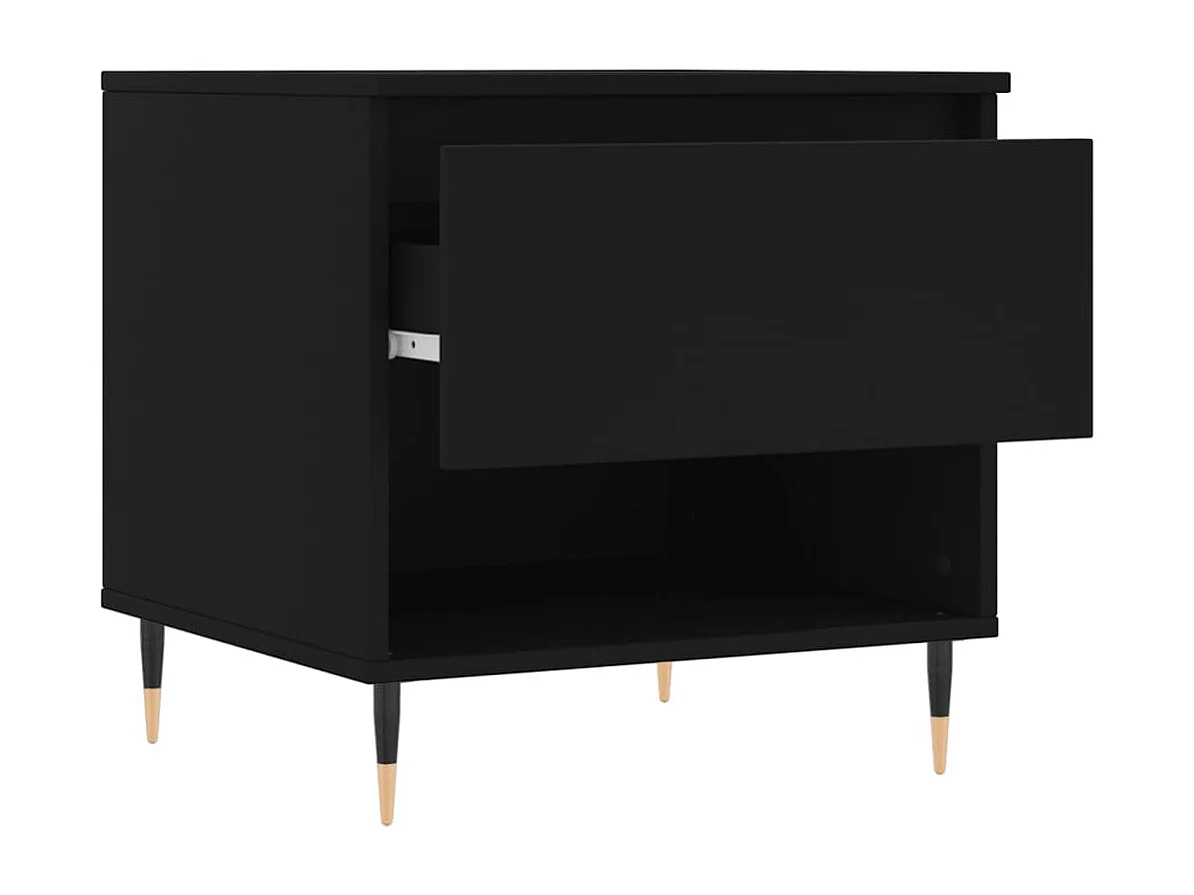 Tables basses 2 pcs noir 50x46x50 bois d'ingénierie