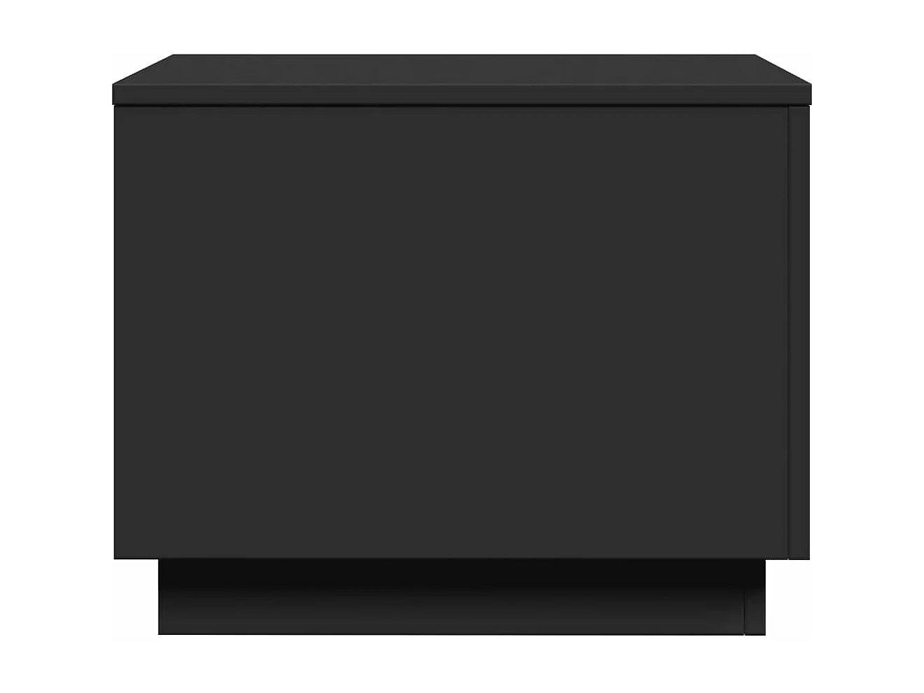 Table basse avec lumières LED noir 50x50x40