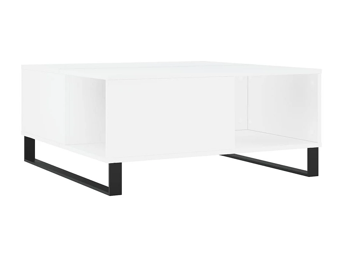 Table basse blanc 80x80x36,5 bois d'ingénierie