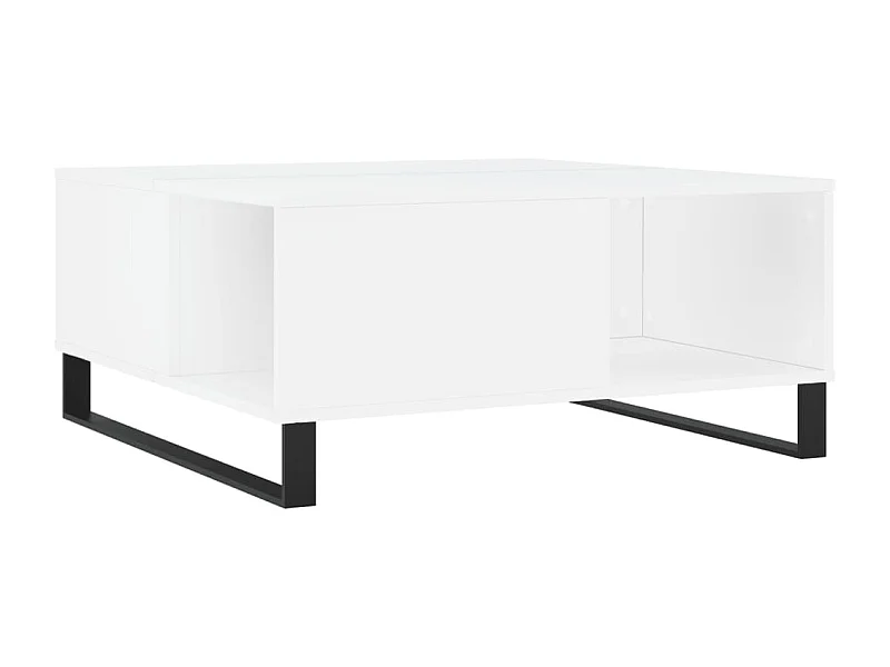 Table basse blanc 80x80x36,5 bois d'ingénierie