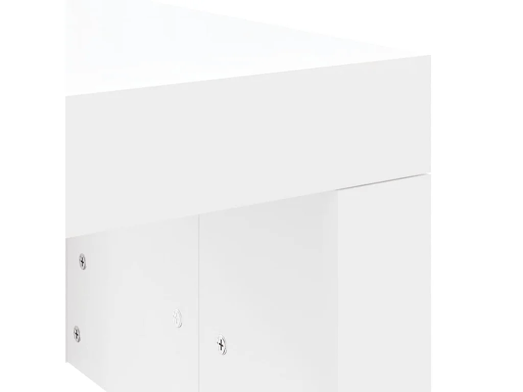 Table basse blanc 102x50x36 bois d'ingénierie