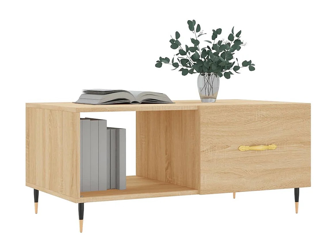 Table basse chêne sonoma 90x50x40 bois d'ingénierie