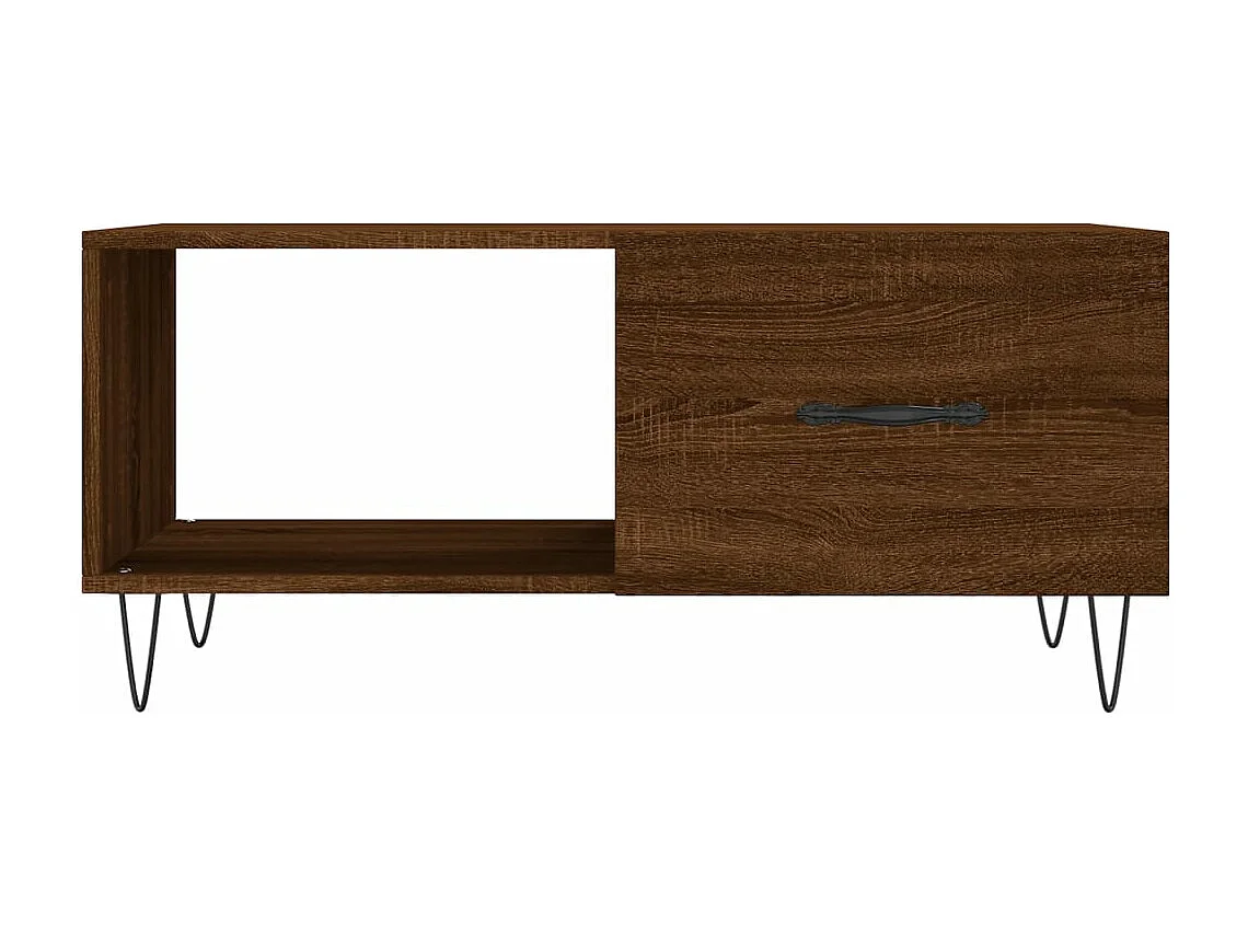 Table basse chêne marron 90x50x40 bois d'ingénierie