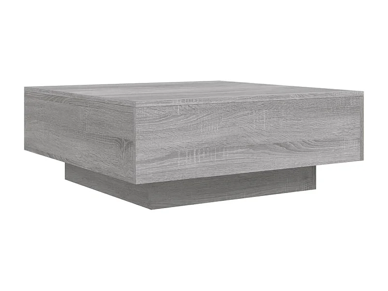 Table basse sonoma gris 80x80x31 bois d'ingénierie