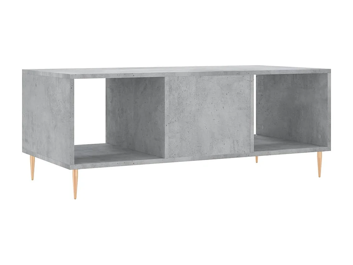 Table basse gris béton 102x50x40 bois d'ingénierie