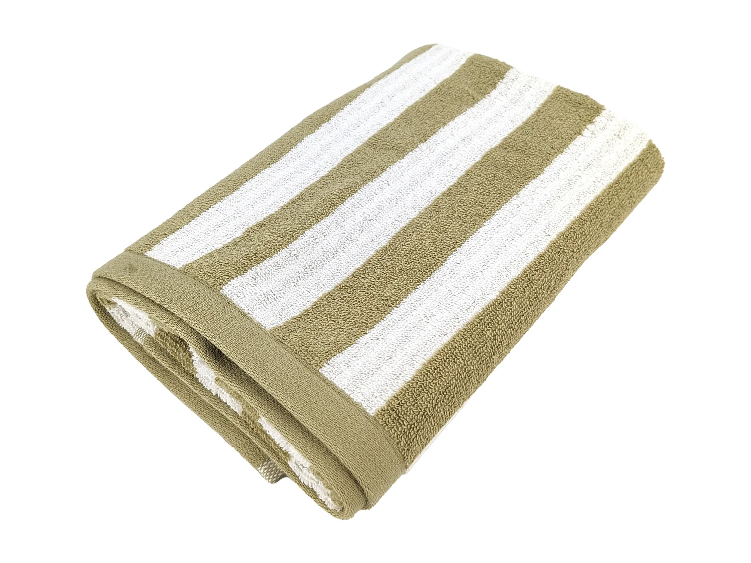 Serviette de toilette 50x100 cm EFFICIENCE STRIPES vert olive