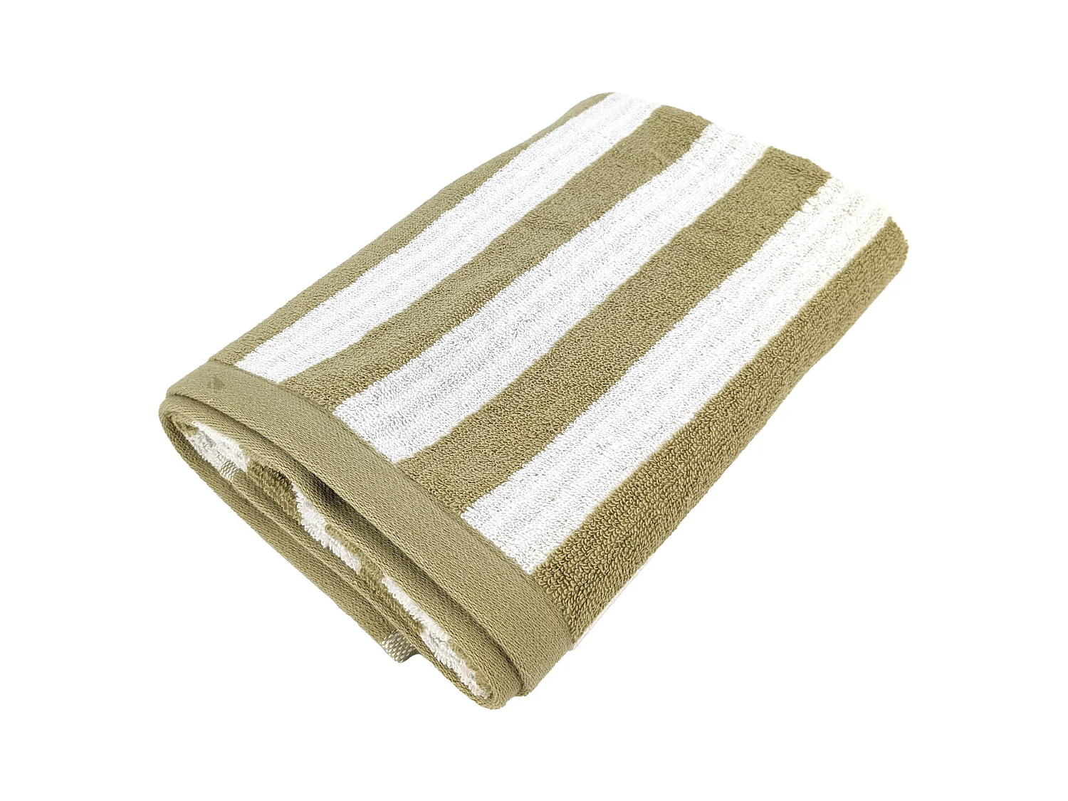 Serviette de toilette 50x100 cm EFFICIENCE STRIPES vert olive