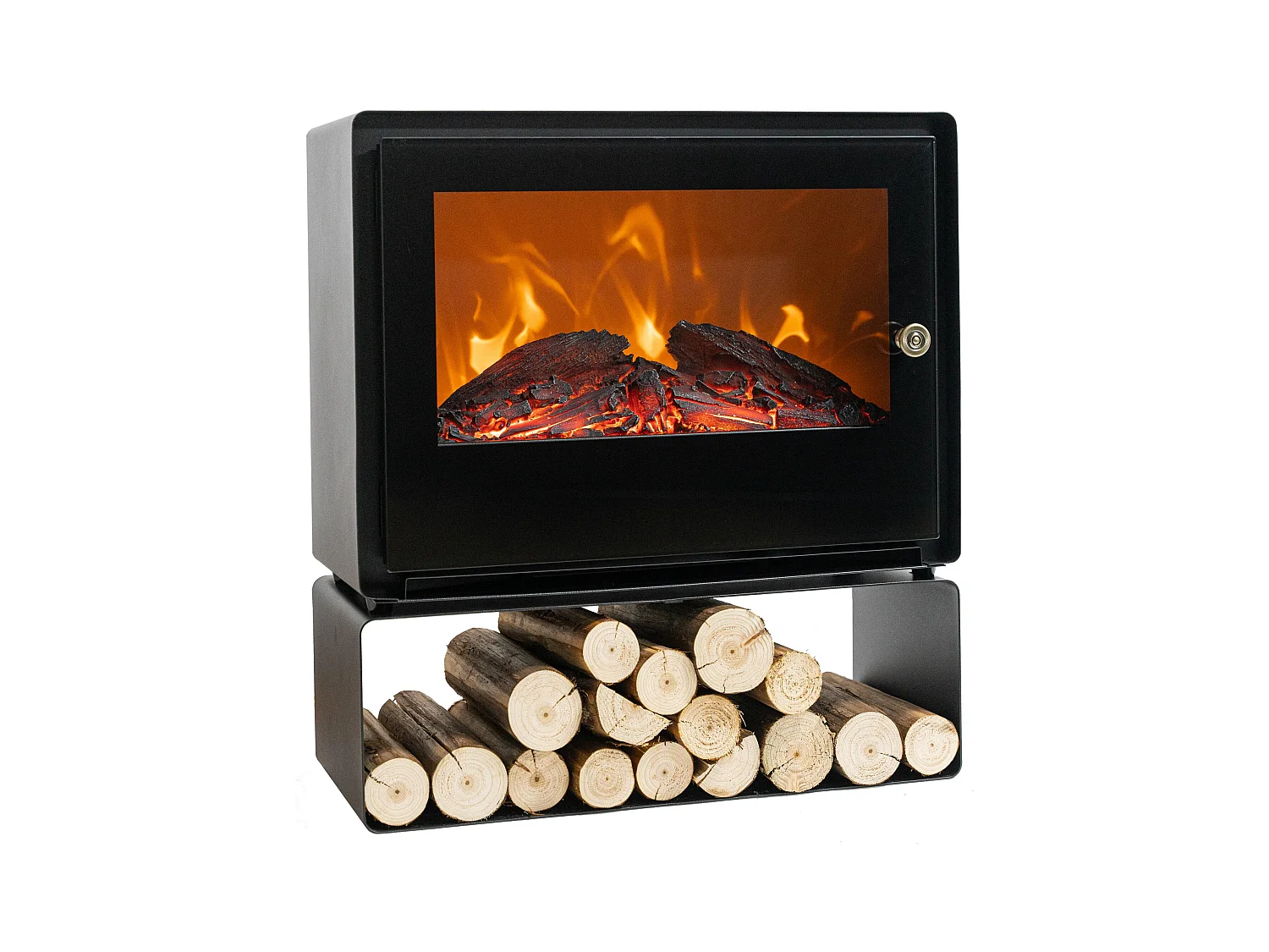 Cheminée électrique au sol avec étagère 2000 W