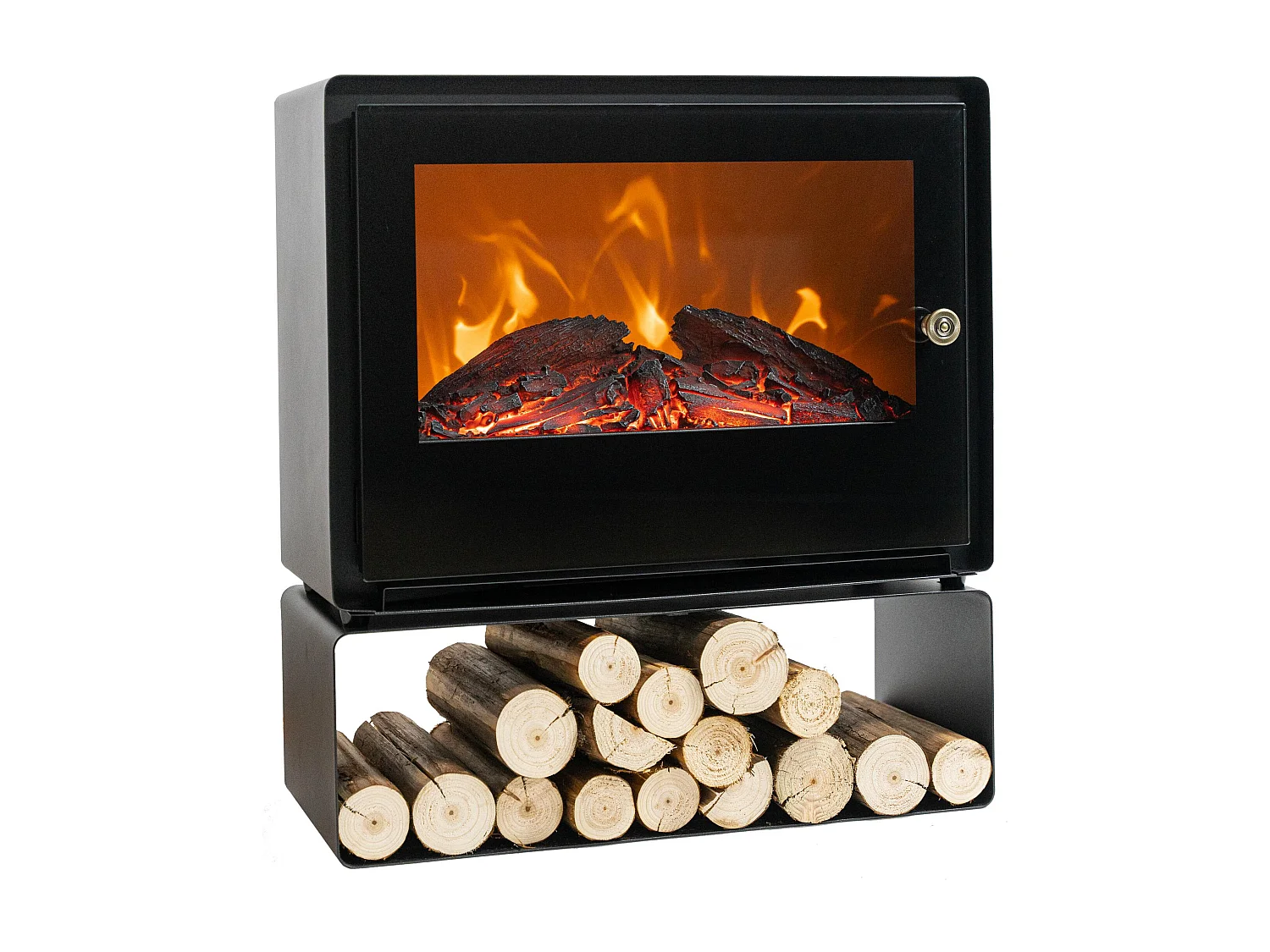 Cheminée électrique au sol avec étagère 2000 W