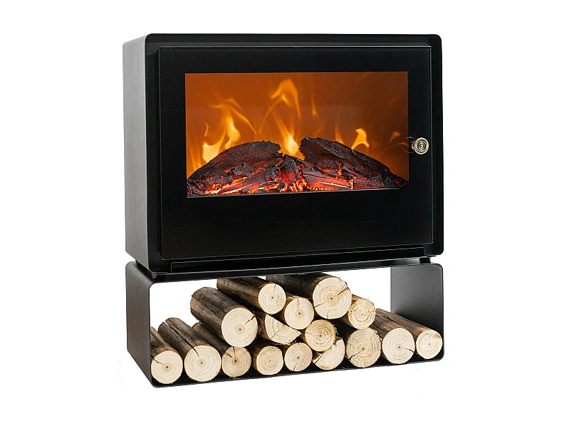 Cheminée électrique au sol avec étagère 2000 W