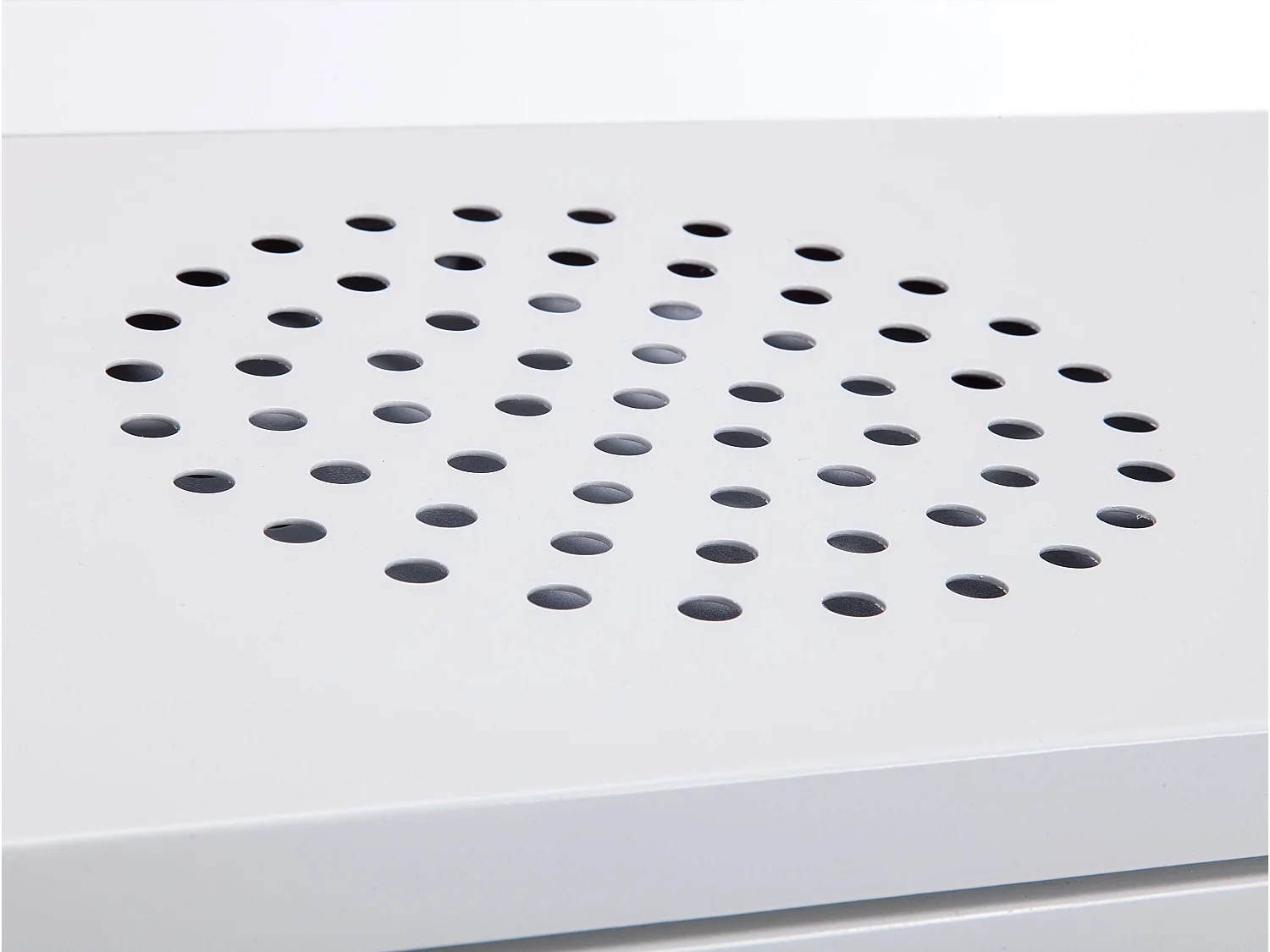 Poêle à éthanol 1,5kW design carré en acier blanc avec pieds