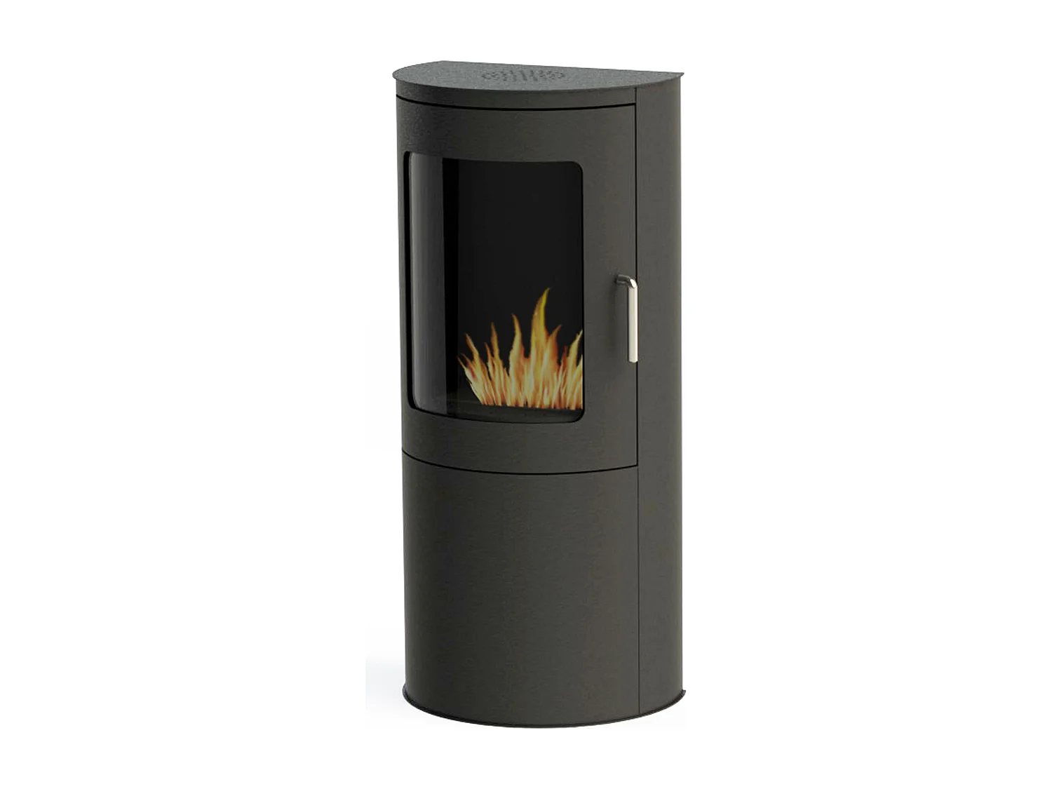 Poêle à l'éthanol de forme carrée en acier