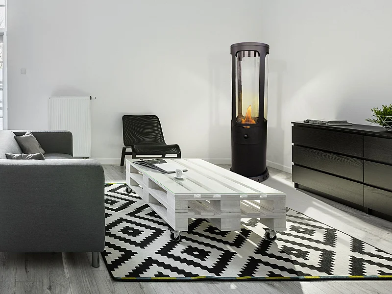 Poêle à éthanol 3kW en acier noir