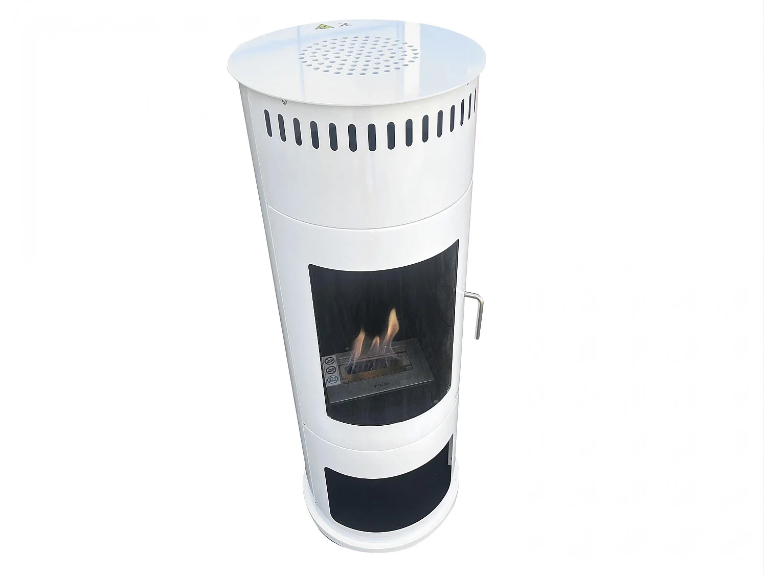 Poêle à éthanol 3kW en acier avec façade en verre trempé