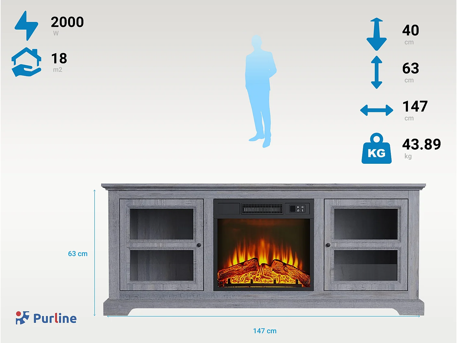Elektrischer Kamin CHE-900