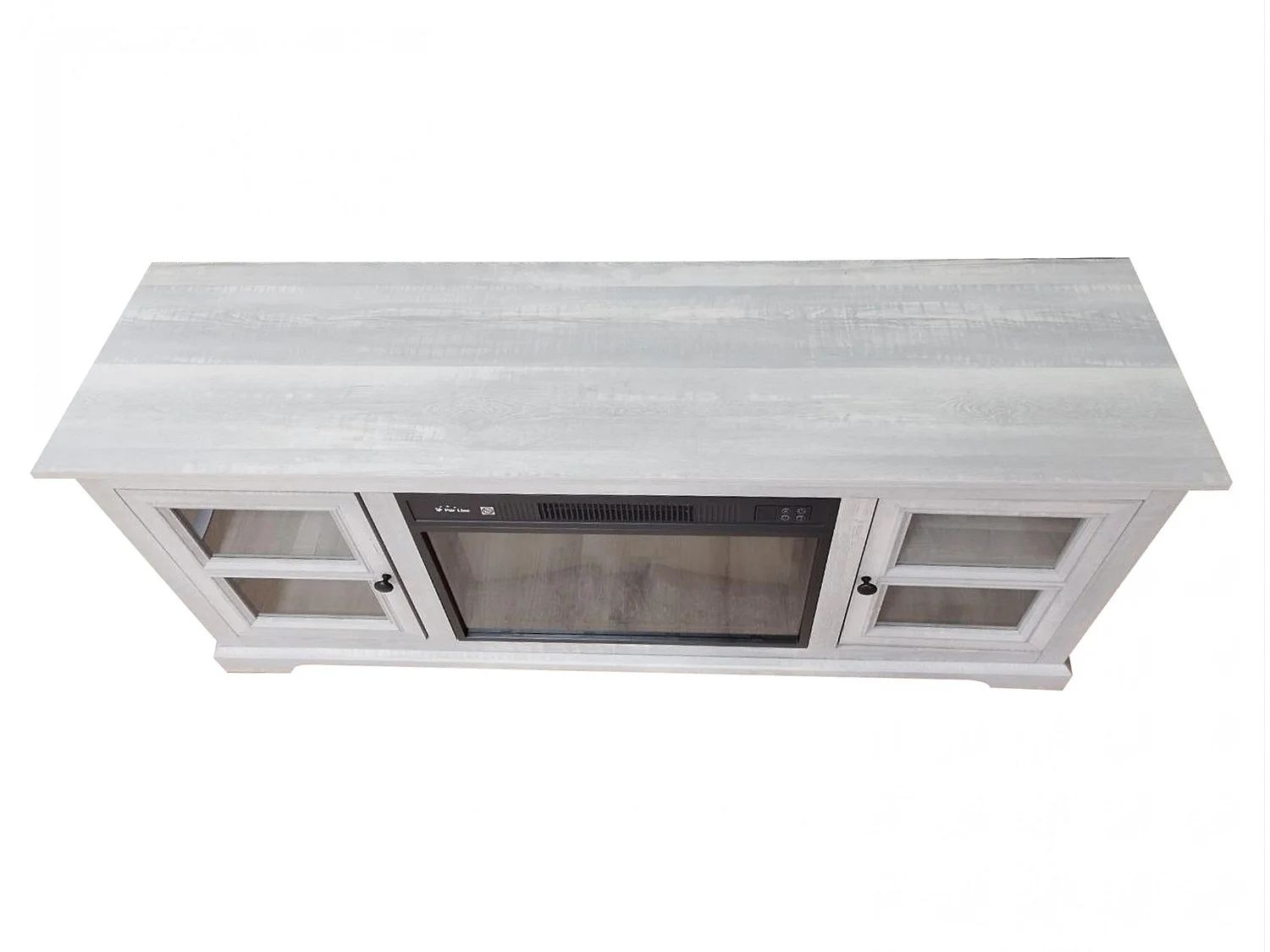 Buffet avec cheminée électrique couleur gris 2000W