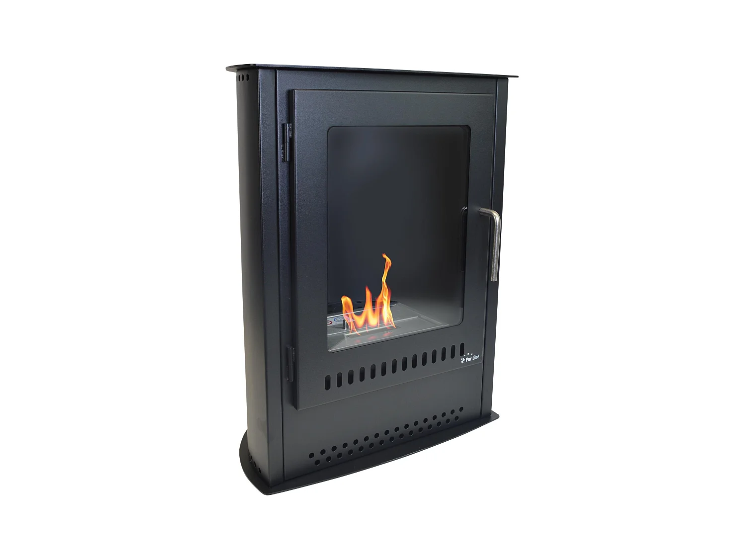 Poêle à l'éthanol en acier noir