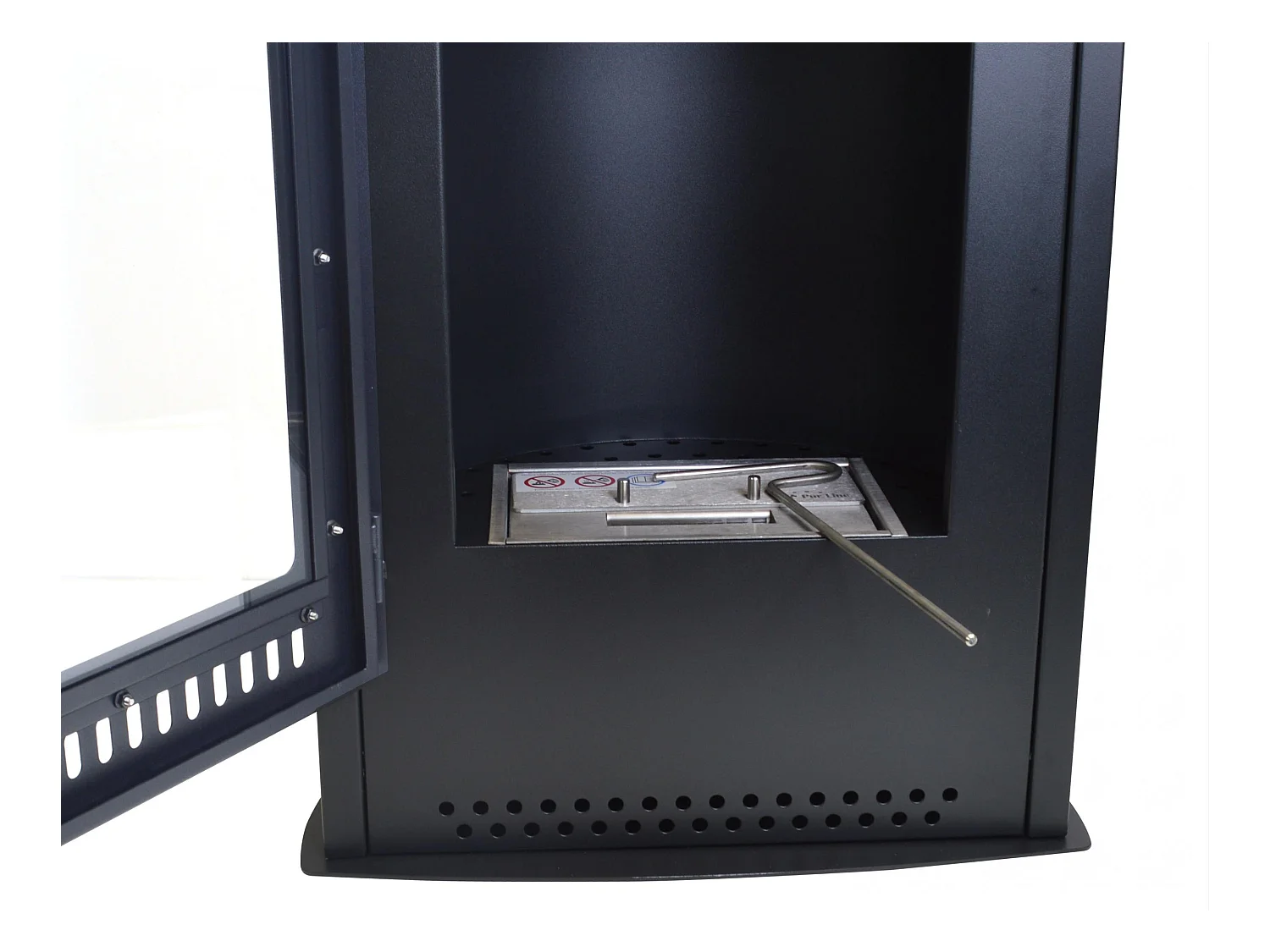 Poêle à l'éthanol en acier noir