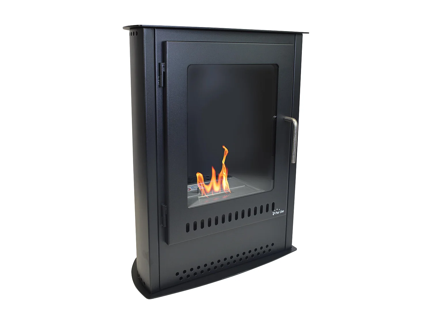 Poêle à l'éthanol en acier noir