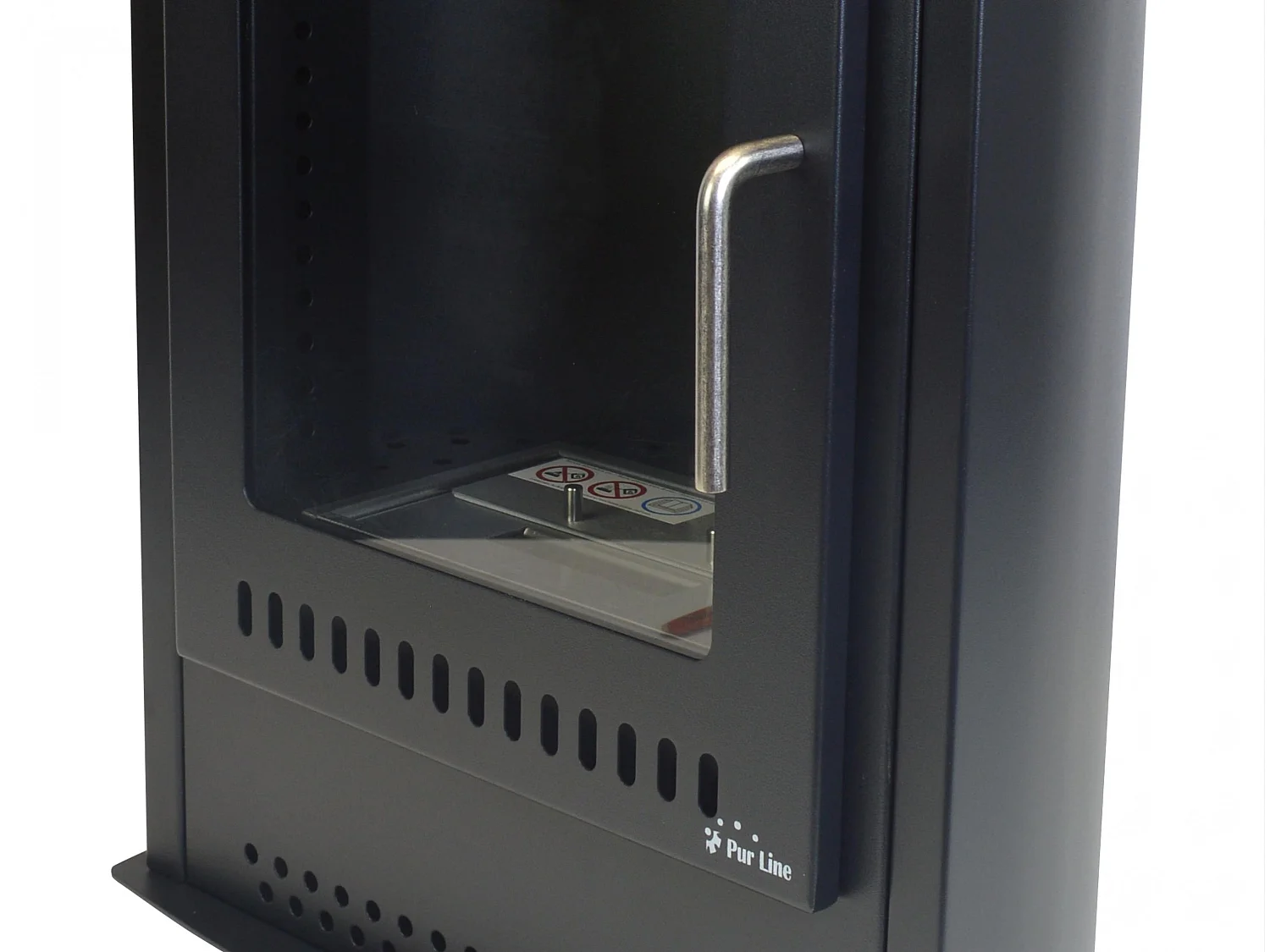 Poêle à l'éthanol en acier noir