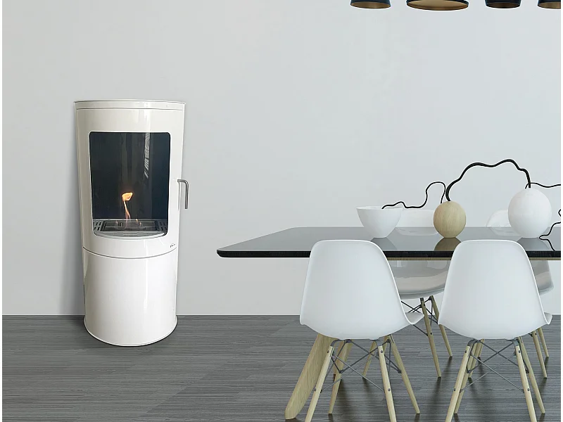 Ethanolofen in quadratischer Form aus Stahl