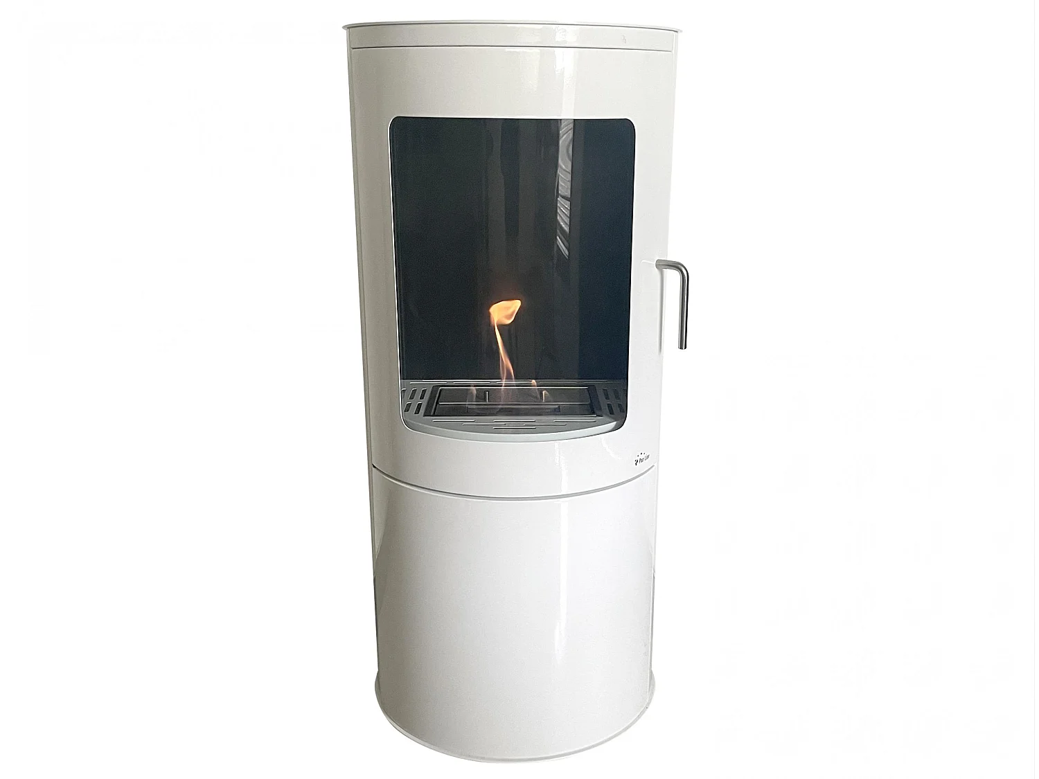 Poêle à l'éthanol de forme carrée en acier